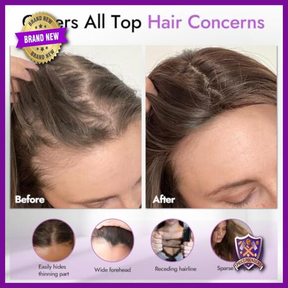 Long Synthetic Hair Topper with Clip-in Bangs for Thinning Hair main image 6